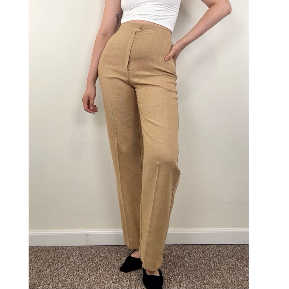 Vintage White Stag Tan Wide Leg Pants Trousers